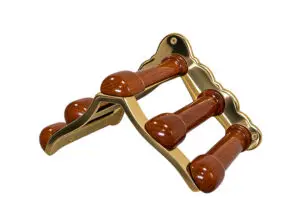 Luxe tuighouder - hout en messing