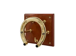 Luxe hoofdstelhouder - hout en messing