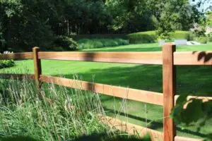 Hardhouten hekwerk 3 liggers