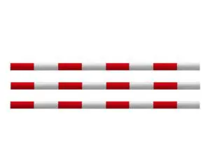 Hindernissen - houten balk rood