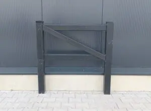 Kunststof poorten | zwart | 120 cm