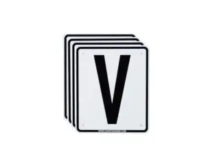 Rijbakbordjes dressuurletters aanvullend - rijbak letters 20 x 60