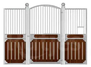 Voorwand paardenbox met luchtsleuven