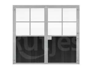 Dubbele draaideur met glas | 350 x 300 cm