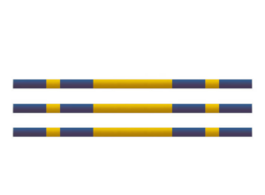 Hindernissen | Houten balken | blauw - geel