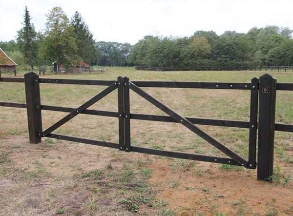 dubbele houten poort - dura2 landhek voor tuin of wei