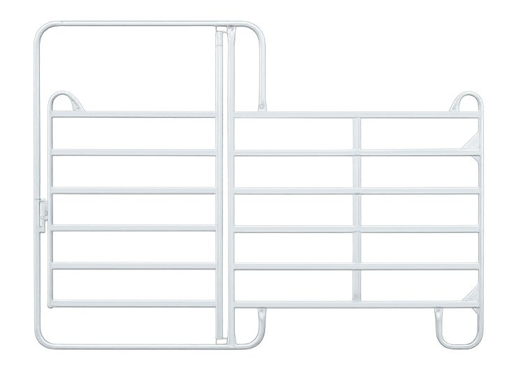 Stalen weidepaneel met poort | 300 cm
