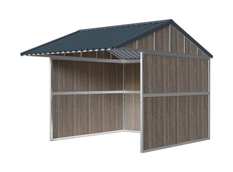 Schuilstal “Robuust” 300 x 300 | Houtlook planken